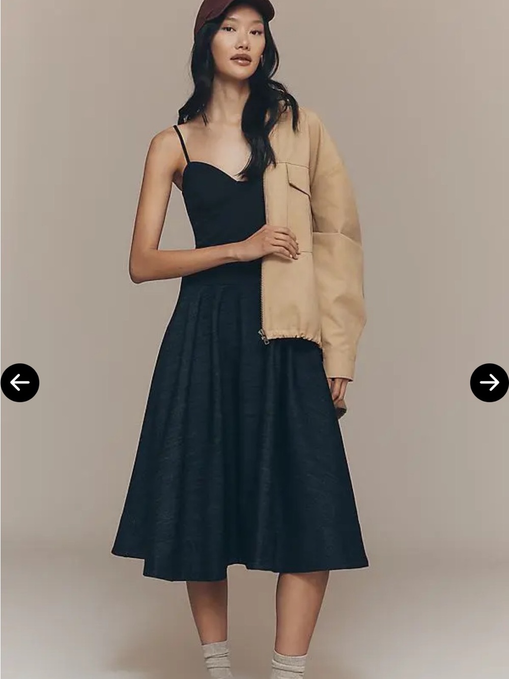 Mare Mare Knit Denim
 Midi Twofer Dress for Anthropologie
